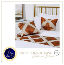 Load image into Gallery viewer, &quot;Arna Royal LUXURY Collection&quot; Hotel Quality Bed Runner/Scarf &amp; 2 Cushion Covers
