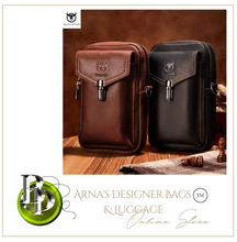 Load image into Gallery viewer, &quot;Legend Collection&quot; - Designer Cowhide/Horse Leather Phone Bag - Black or Coffee
