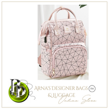 Load image into Gallery viewer, Designer Multifunction Diaper Baby Bag - Leather (4 Colours)
