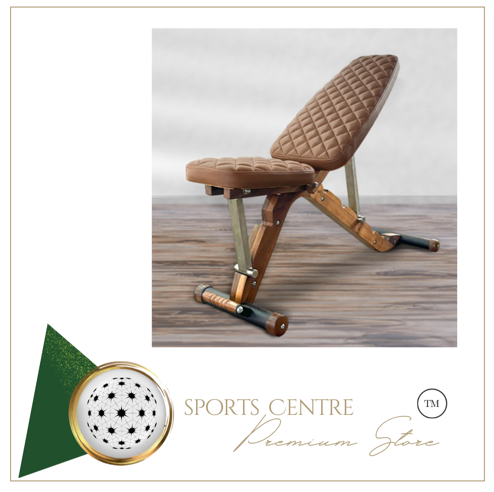 Limited Edition - Solid Wood Walnut Dumbbell Bench - (Slim & Sleek) 5-Gear Adjustable Multi-Function Bench Trainer