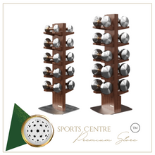 Load image into Gallery viewer, Limited Edition - Wooden Walnut Dumbbell Set + Stand (Slim &amp; Sleek) 1KG-14KG (Special)

