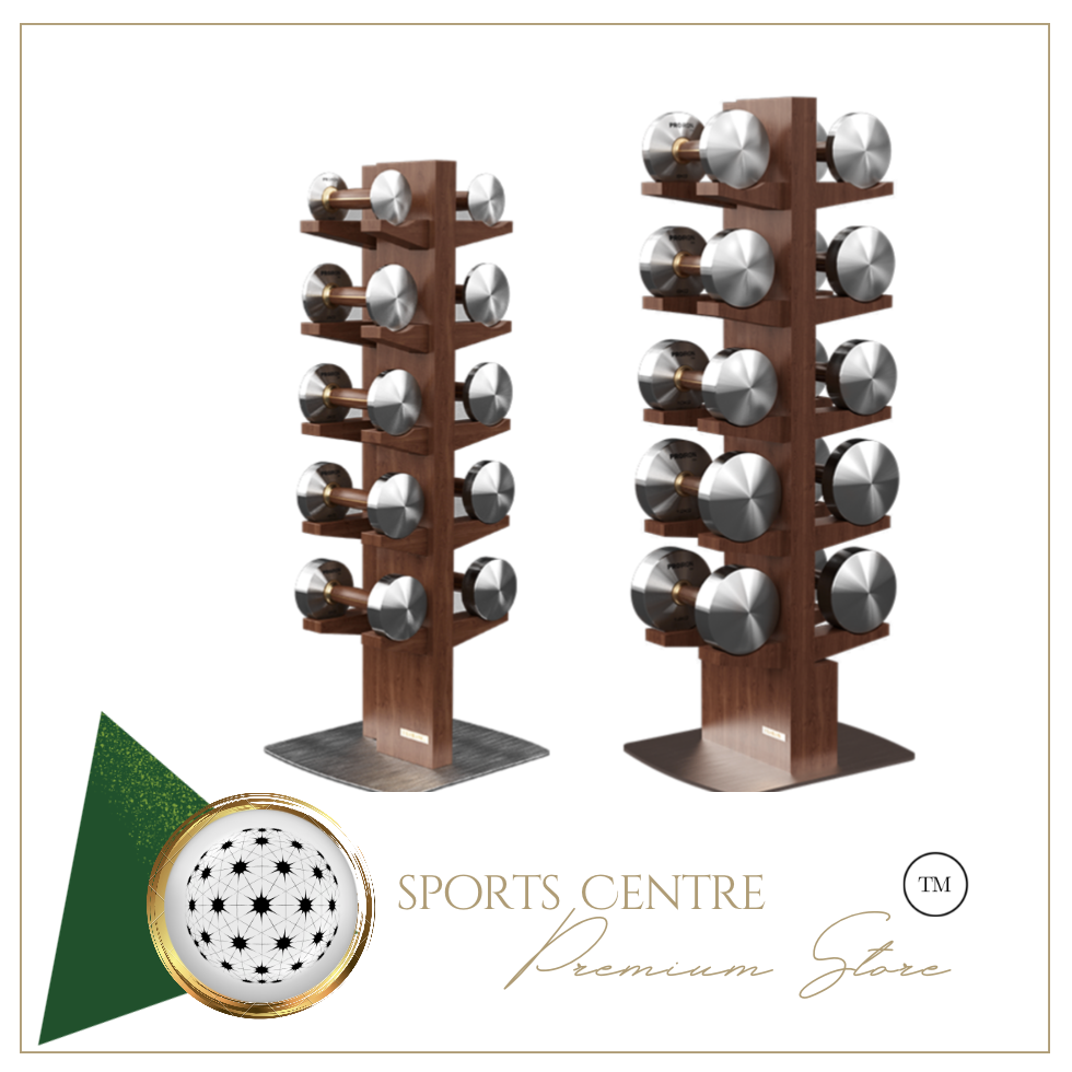 Limited Edition - Wooden Walnut Dumbbell Set + Stand (Slim & Sleek) 1KG-14KG (Special)