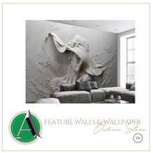 Load image into Gallery viewer, &quot;Arna&quot; Collections - DIY - Custom Photo Wallpaper Mural Golden Sculpture Wall Background Wall 3D Wall Papers Home Decor
