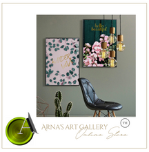 Load image into Gallery viewer, Arna&#39;s Luxury Painting Collection - Nordic Wall Art Pink/Green/Gold Painting
