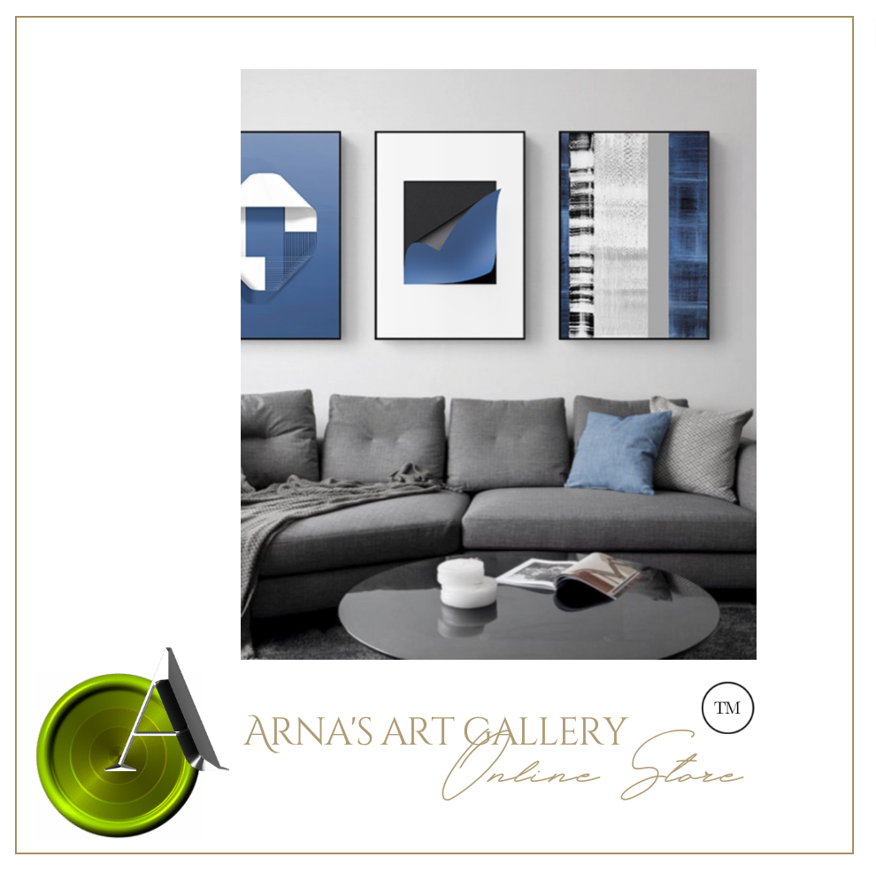 Arna's Luxury Painting Collection - Nordic Abstract Geometry Print Canvas Painting