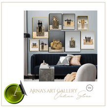 Load image into Gallery viewer, Arna&#39;s Luxury Painting Collection - Abstract Metal Figure Statue Modern Man Sculpture

