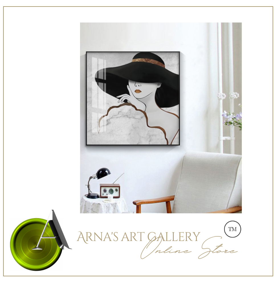 Arna's Luxury Painting Collection - Nordic Stylish Lady Painting