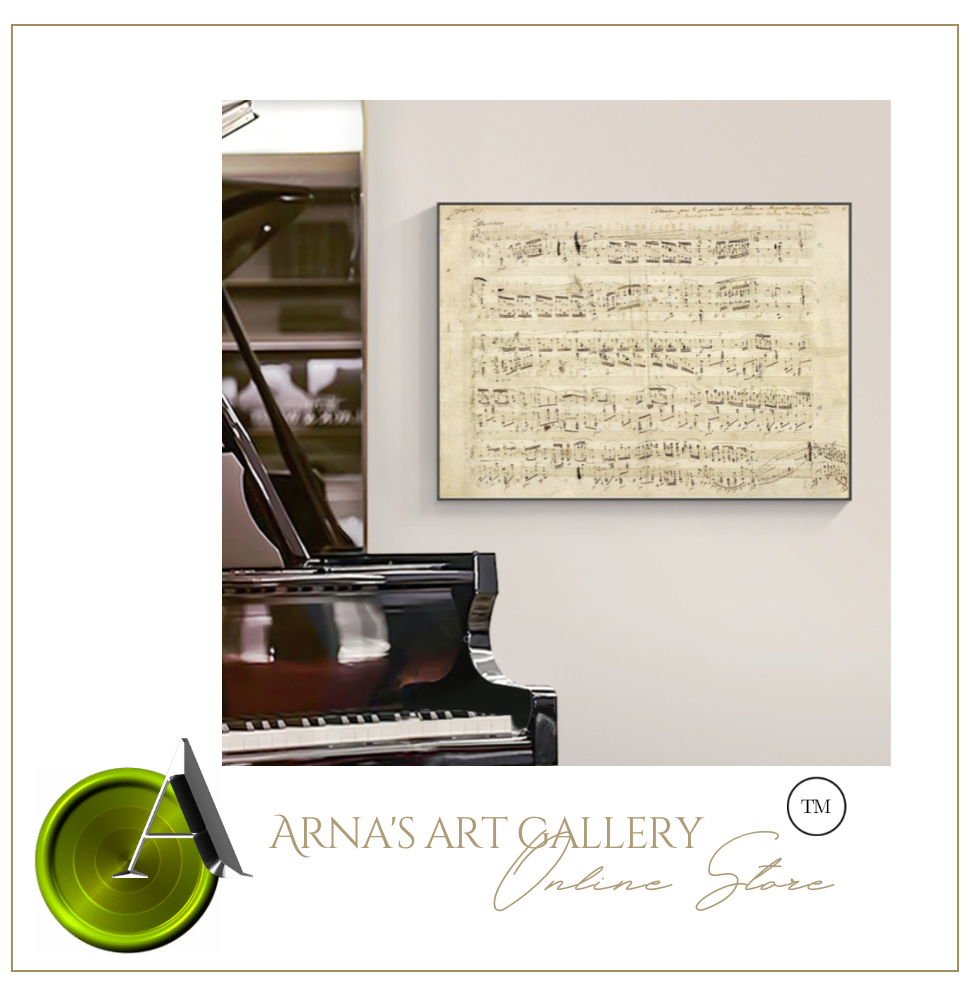 Arna's Luxury Painting Collection - Classical Musical Notes Canvas Painting - Many Styles