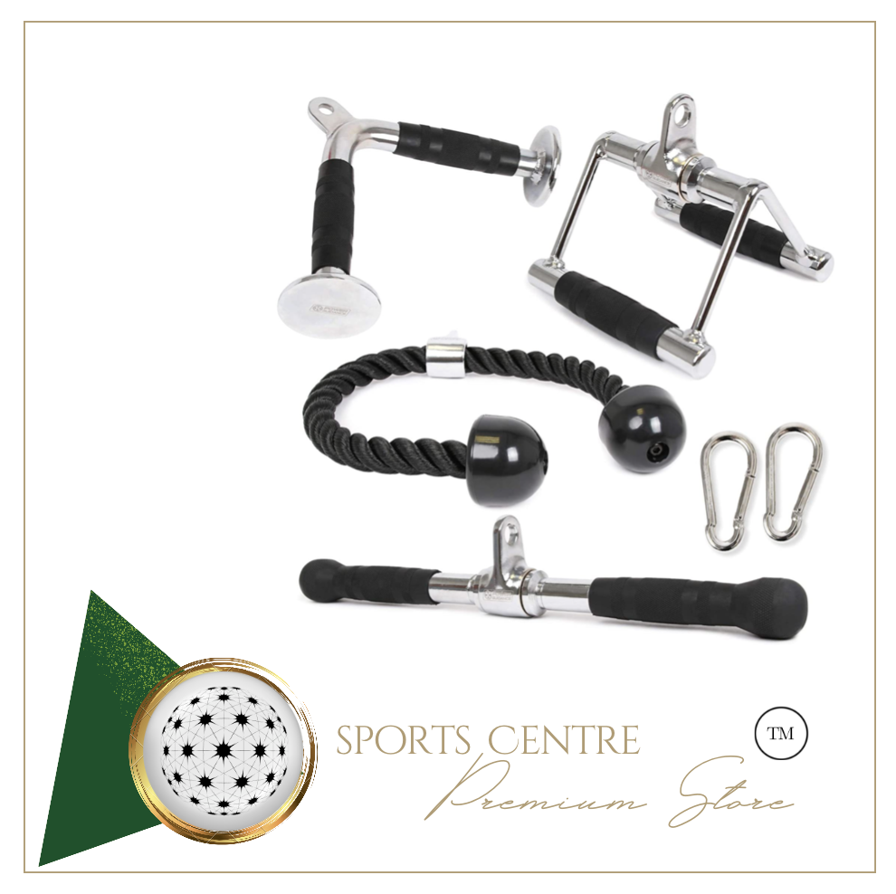 Gym Lat Pull Down Rope Pulley Cable Machine Attachment Triceps Fitness T-Bar Handle Grip Equipment