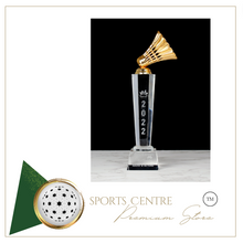 Load image into Gallery viewer, Sports Trophy - Crystal Badminton Trophy - Gift Box
