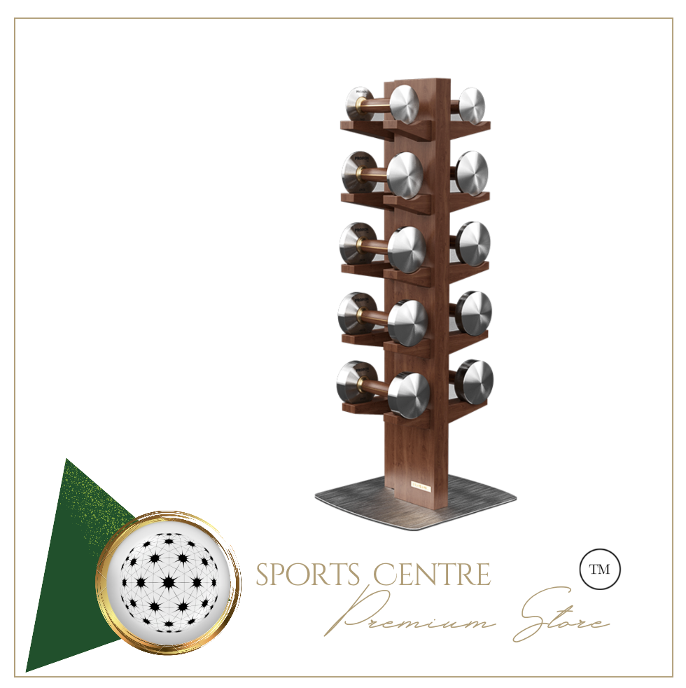 Limited Edition - Wooden Walnut Dumbbell Set + Stand (Slim & Sleek) 1KG-5KG