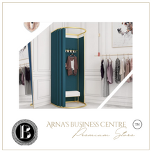 Load image into Gallery viewer, Arna Royal Gown Collection&quot; Luxury Mobile Floor Stand Fitting/Changing Room Curtain Track
