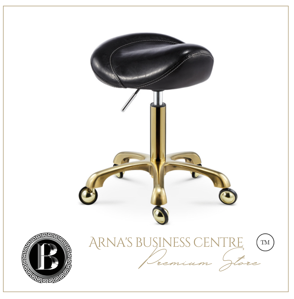 Professional Hairdressing Salon Barber Stool - Adjustable Height on Wheels - Many Colours