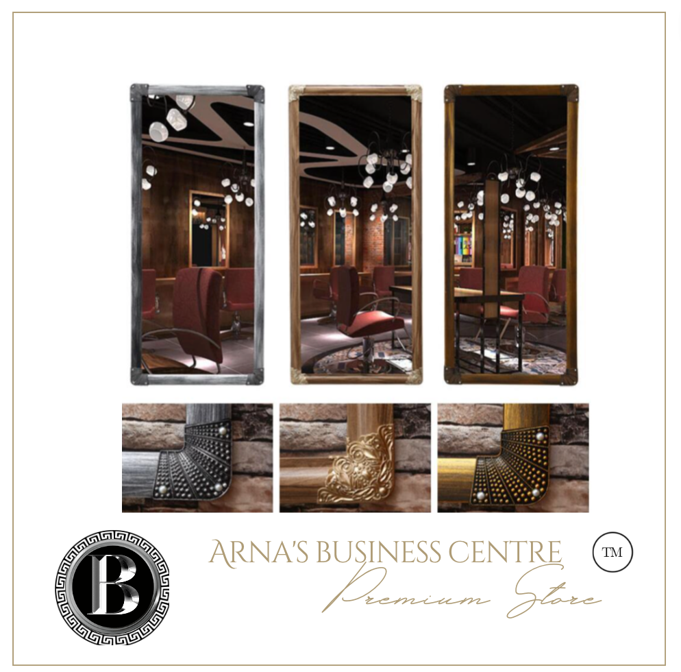 Commercial Professional Hairdressing Salon Barber Wall Mirror Antique Retro 120cm