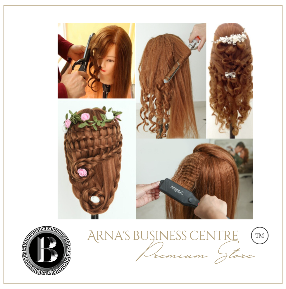 Girls Professional 85% Real Human Hair Mannequin Hair Training & Makeup - (Perfect Gift) )