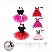 Load image into Gallery viewer, &quot;Arna&quot; Royal Gown Collection - Polka Dot Toddler Dress Halloween Costume Baby Girl Christmas Party Dress
