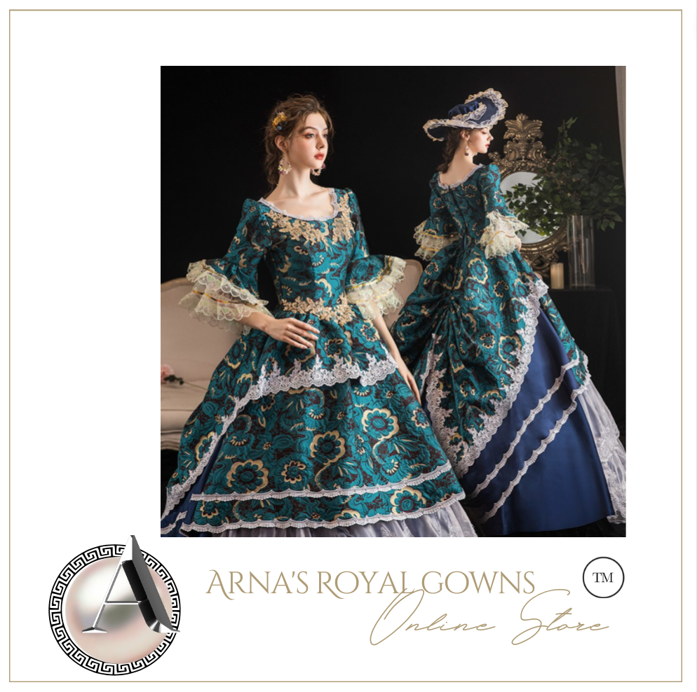 Arna's Royal Gown Collection - Rococo Baroque Marie Antoinette Ball Dresses 18th Century Victorian Gown