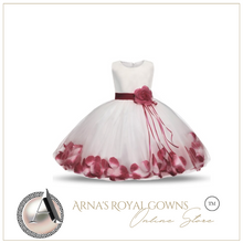 Load image into Gallery viewer, &quot;Arna&quot; Royal Gown Collection - Flower Tulle Toddler Kids Christening Costume Newborn Baby Girl Birthday Dress
