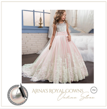 Load image into Gallery viewer, &quot;Arna&quot; Royal Gown Collection - Girls Wedding Evening Party Bridesmaid Long Dress Prom Gown Children Teenager New Year Princess Costume
