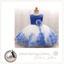 Load image into Gallery viewer, &quot;Arna&quot; Royal Gown Collection - Flower Tulle Toddler Kids Christening Costume Newborn Baby Girl Birthday Dress
