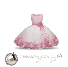 Load image into Gallery viewer, &quot;Arna&quot; Royal Gown Collection - Flower Tulle Toddler Kids Christening Costume Newborn Baby Girl Birthday Dress
