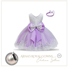 Load image into Gallery viewer, &quot;Arna&quot; Royal Gown Collection - 0-24 Month Baby Princess Dress For Newborn Girls Party Christening Gown Vintage Infant Baptism Wedding
