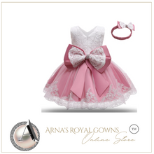 Load image into Gallery viewer, &quot;Arna&quot; Royal Gown Collection - 0-24 Month Baby Princess Dress For Newborn Girls Party Christening Gown Vintage Infant Baptism Wedding
