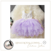 Load image into Gallery viewer, &quot;Arna&quot; Royal Gown Collection - Girls Princess Dress Tutu Baptism Newborn Infant Girl Party Dress
