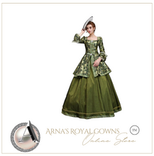 Load image into Gallery viewer, Arna&#39;s Royal Gown Collection - Royal Dress Silvery Green

