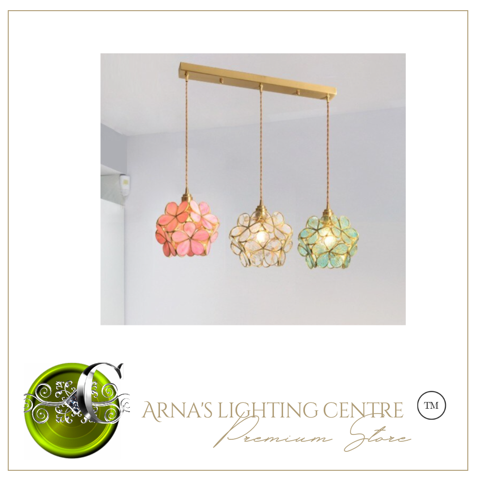 Arna Royal Collection - Pendant Lights Bedroom LED Full Brass Copper Nordic Lamp Hanging