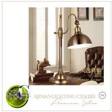Load image into Gallery viewer, Arna Royal Collection - Retro LED Wrought Iron Plated Desk Table Lamp
