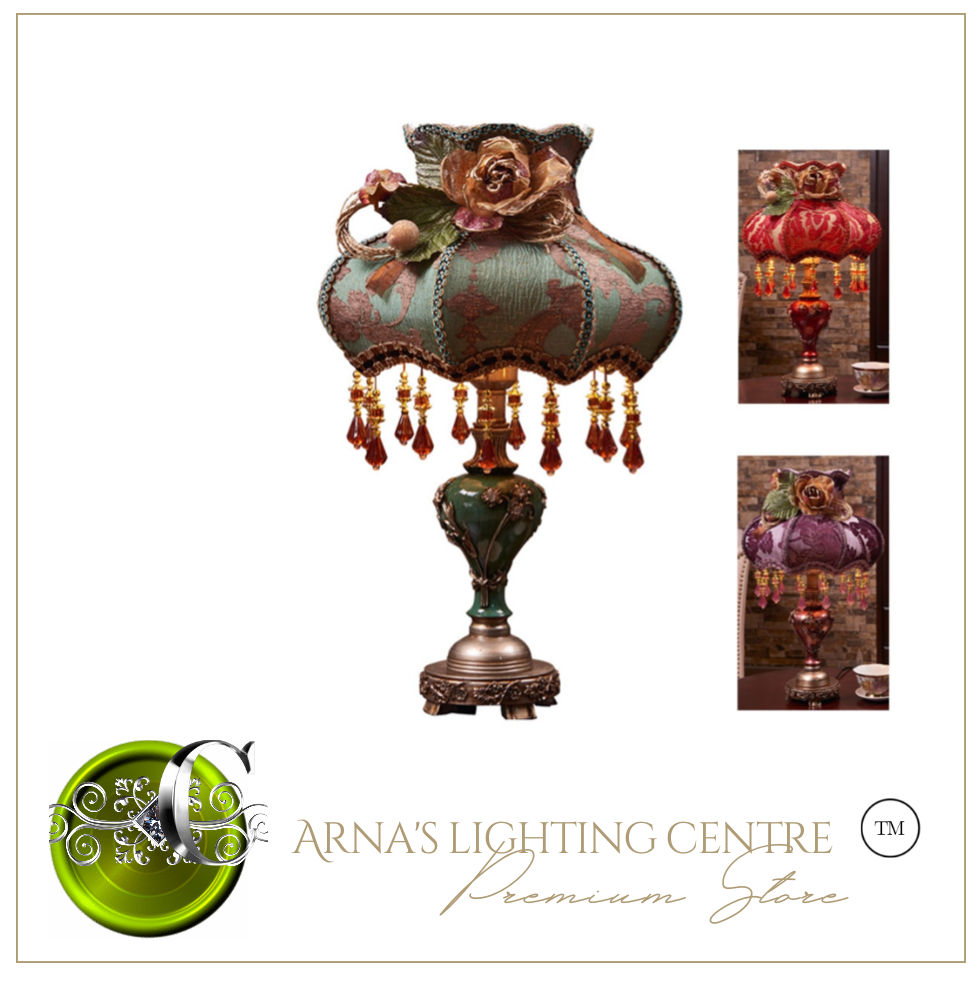 Arna Royal Collection - Europe Crystal Table Lamp Vintage Retro Palace Style