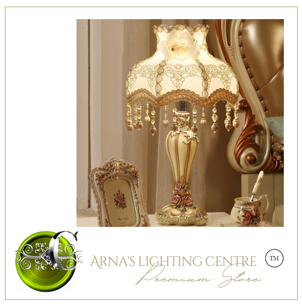 Arna Royal Collection - Vintage European Retro Table Lamp