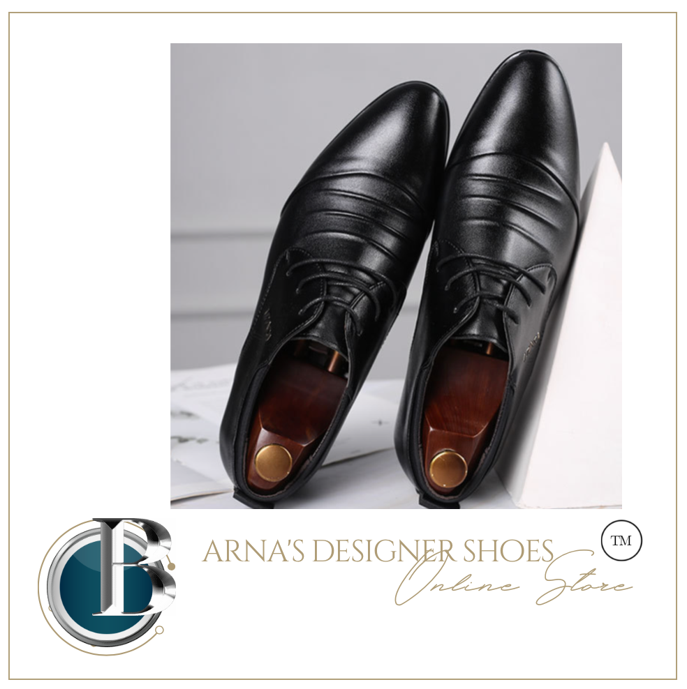 British Slip On Split Leather Pointed Toe Shoes Business Wedding Oxfords Formal Shoes - Many Colours & Sizes