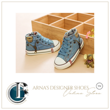 Load image into Gallery viewer, Boys Girls Sport Shoes Breathable Denim Sneakers Canvas Boots
