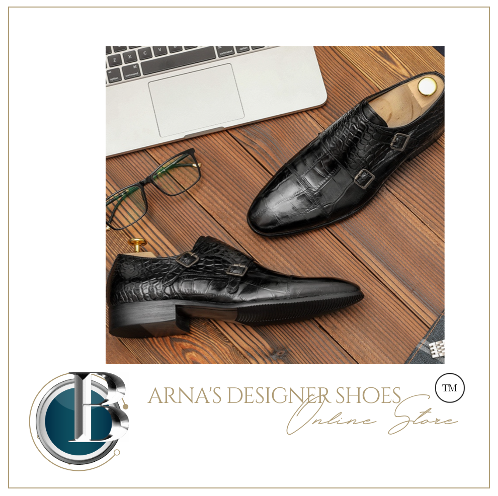 Men Genuine Leather shoes - Black or Brown - Many Sizes