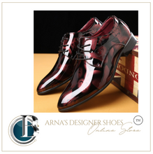 Load image into Gallery viewer, Mens Patent Leather Shoes Pointed Toe Business Wedding Shoes -  Many Sizes &amp; Colours
