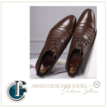 Load image into Gallery viewer, British Slip On Split Leather Pointed Toe Shoes Business Wedding Formal Shoes - Many Colours &amp; Sizes
