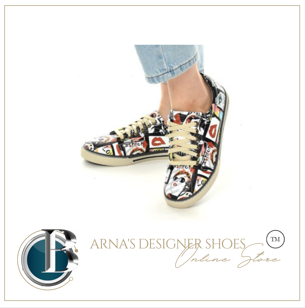 Digital Print Colourful Patterned Women's Sports Shoes - Many Colours & Styles