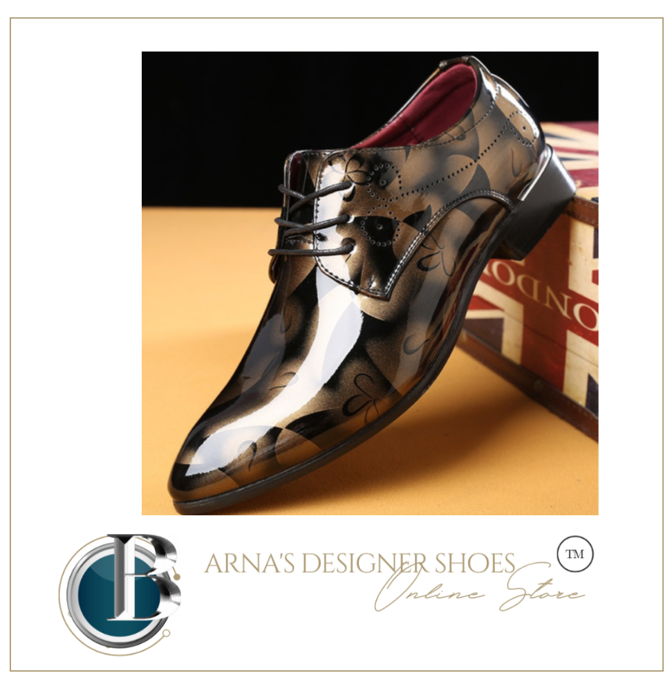 Mens Patent Leather Shoes Pointed Toe Business Wedding Shoes -  Many Sizes & Colours