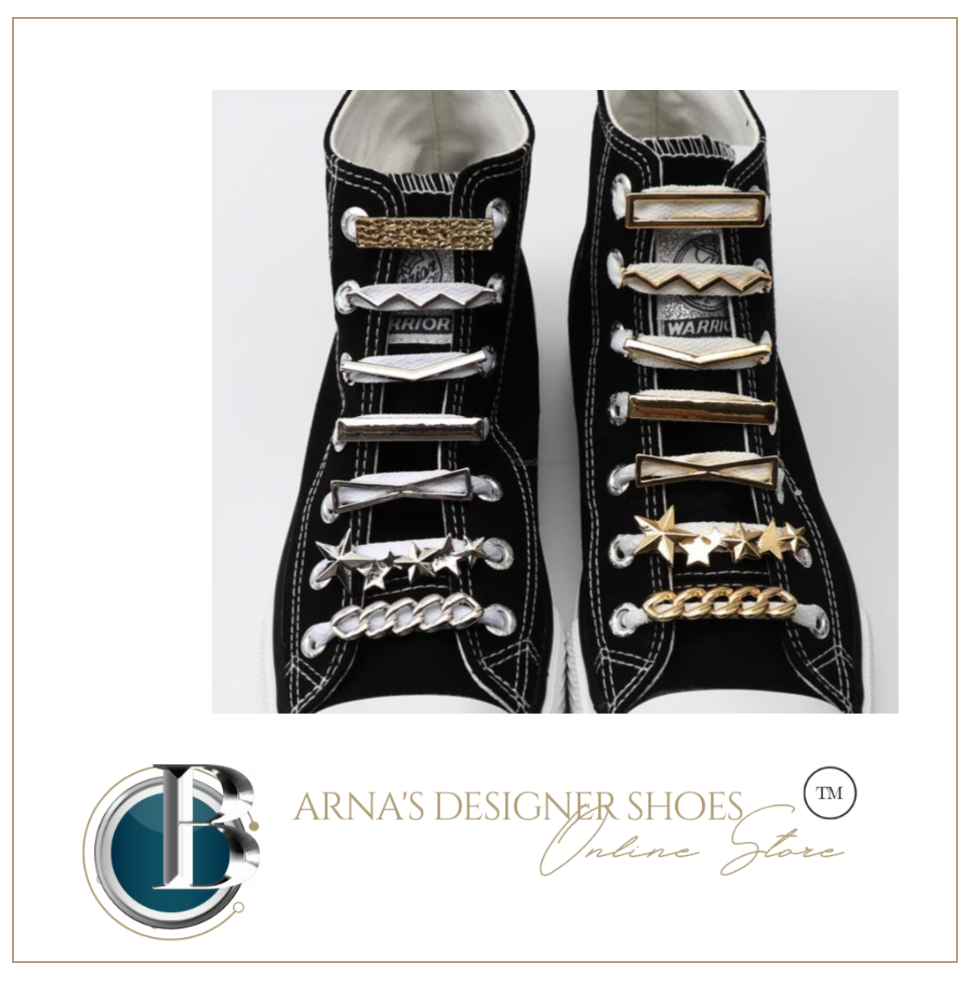 Gold & Silver Metal Buckle Charms for Shoe Laces  - NEW ARRIVAL