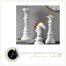 Load image into Gallery viewer, Nordic Sculpture Golden Chess Book Shelf Accessories x3 - Office Home &amp; Living
