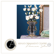 Load image into Gallery viewer, &quot;Arna Lisa&quot; Luxury Vintage Finest Collection - Crystal Golden Boys Copper Brass Vase
