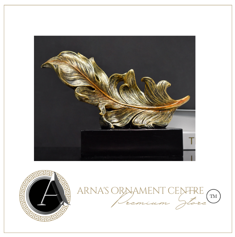 Luxury Feather Statue Designer Gold or Green