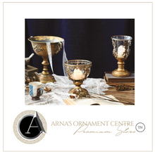 Load image into Gallery viewer, &quot;Arna Collection&quot; Creative Metal Carved Glass Candelabra French Vintage Candle Holder
