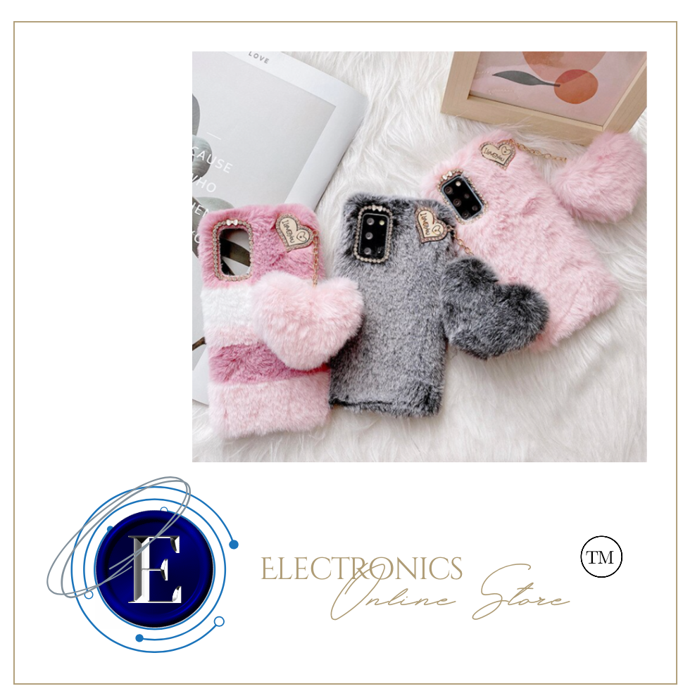 Children Phone Cover - Samsung - Love Heart Pendant Rabbit Furry Case For Samsung S21 Note 20 Ultra 10 + 9 8 S20 FE S10 S9 S8 Plus A71 A51