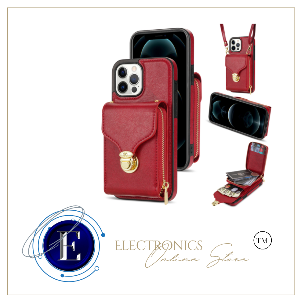 Zipper Purse/Wallet Cards Lanyard Case For iPhone 14 13 12 11 Pro X XS Max XR 8 7 Plus SE 2022 Crossbody