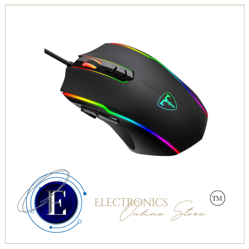 Wired Gaming Mouse 1600 DPI Optical 6 Buttons USB Mouse With RGB BackLight