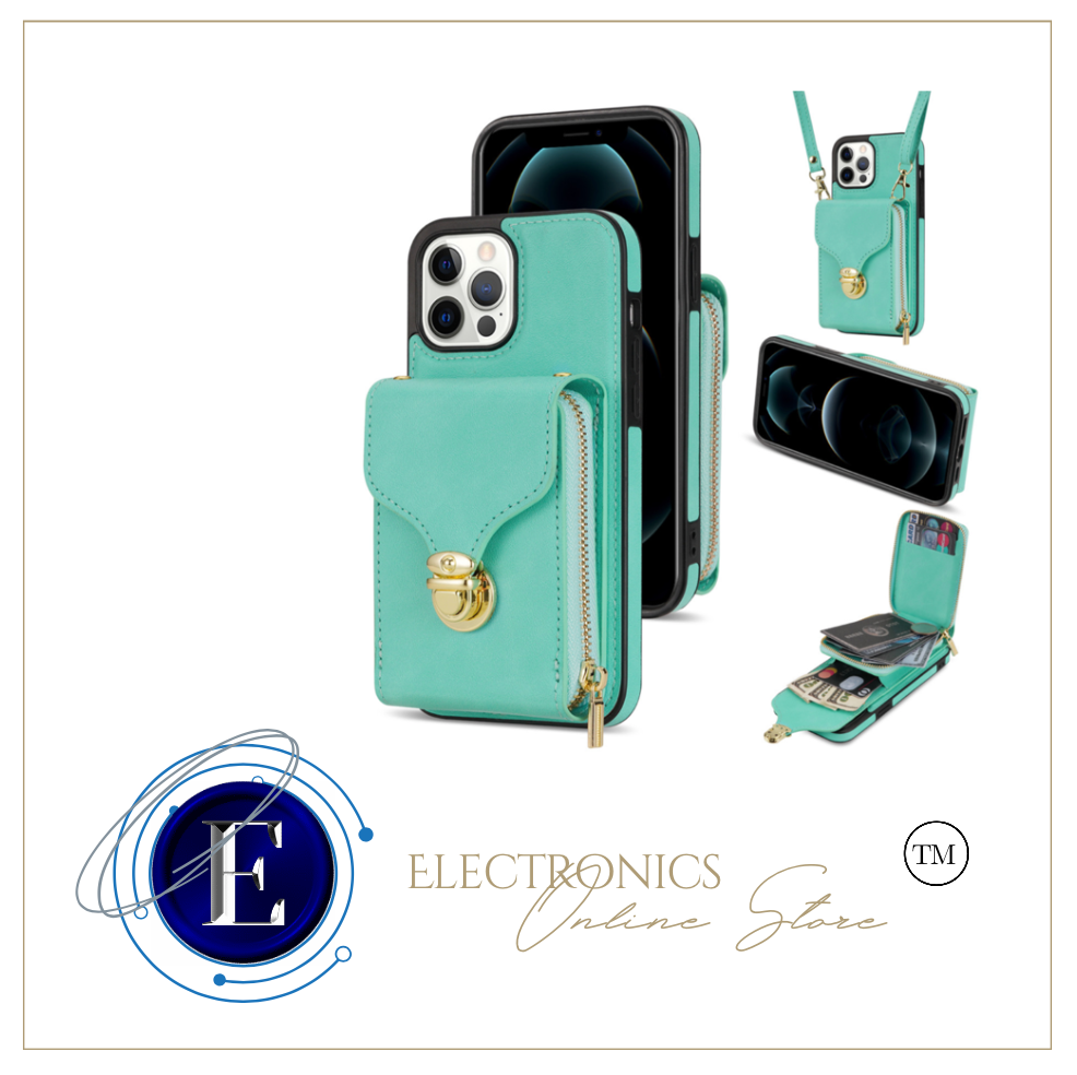 Zipper Purse/Wallet Cards Lanyard Case For iPhone 14 13 12 11 Pro X XS Max XR 8 7 Plus SE 2022 Crossbody