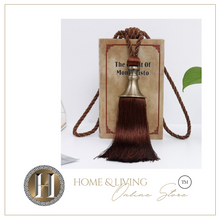 Load image into Gallery viewer, 2PCS Tassel Curtain Tieback Retro Style Curtain Decorative Accessories, Rope Buckle Straps with Hanging Ball
